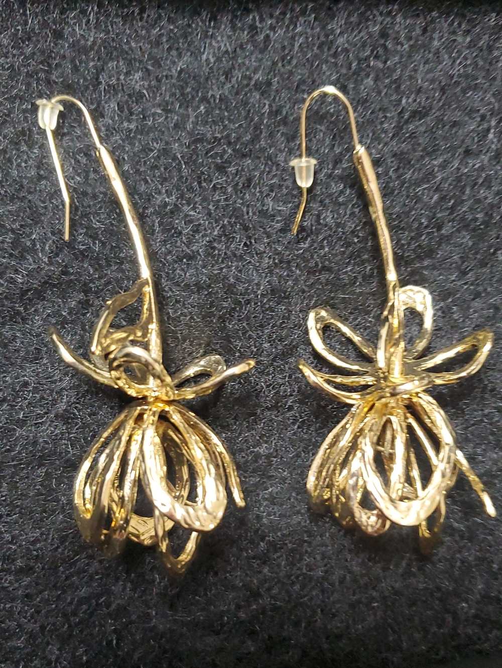 Gold Floral Drop Earrings - Elegant Women’s Jewelry